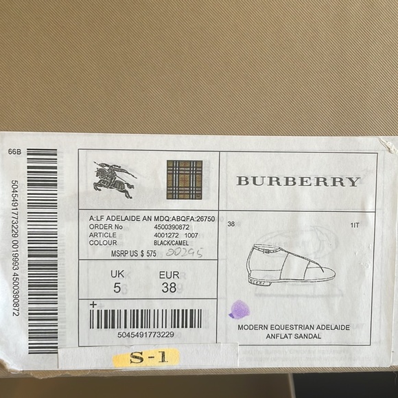 Burberry Adelaide Leopard Flat Sandals 38 - Picture 7 of 7